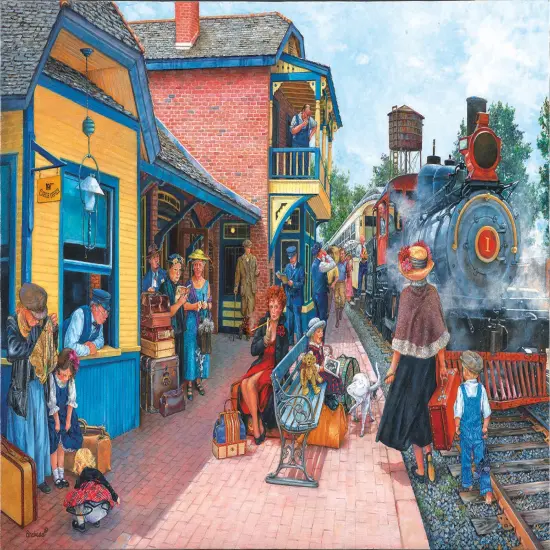 Sunsout Waiting at the Station 1000 pc Jigsaw Puzzle 44257 {1}
