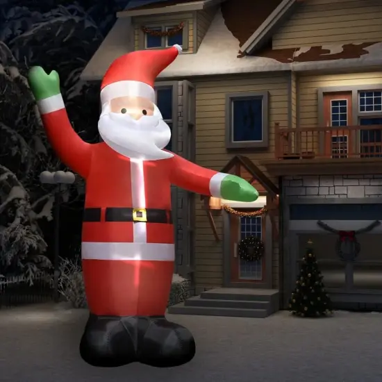 Inflatable Santa with LED Christmas Decor {2}