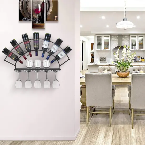 Sorbus Chateau Style Wall Mounted Wine Rack {2}