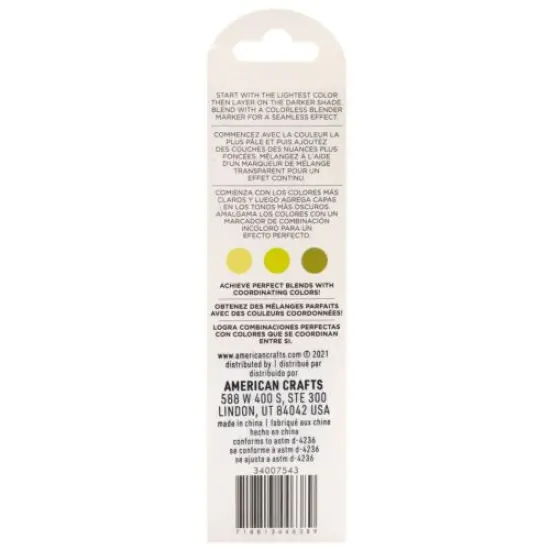 American Crafts - Sketch Markers Collection - Dual Tip - Chisel and Fine Point - Key Lime 3 Pack 34007543 {4}
