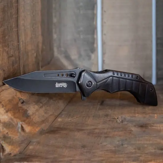 Lehman's Smithy's Lockback Folding Knife, Compact, All-Purpose Pocket Knives with Stainless Steel 4 inch Blade {6}