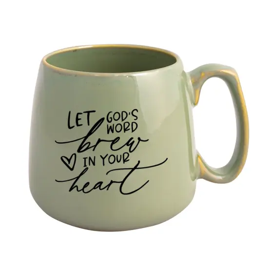Let God's Word Brew Designer Ceramic Heirloom Mug - Holds 15 Oz {1}