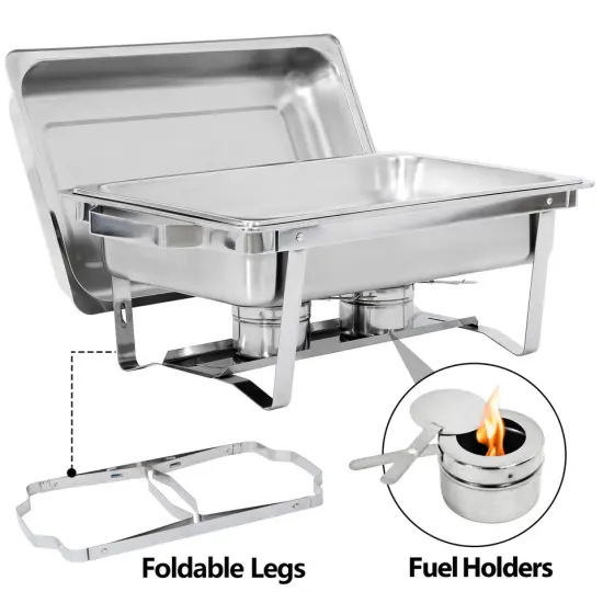 2 Pack 8QT Chafing Dish with 2 Warmer {2}
