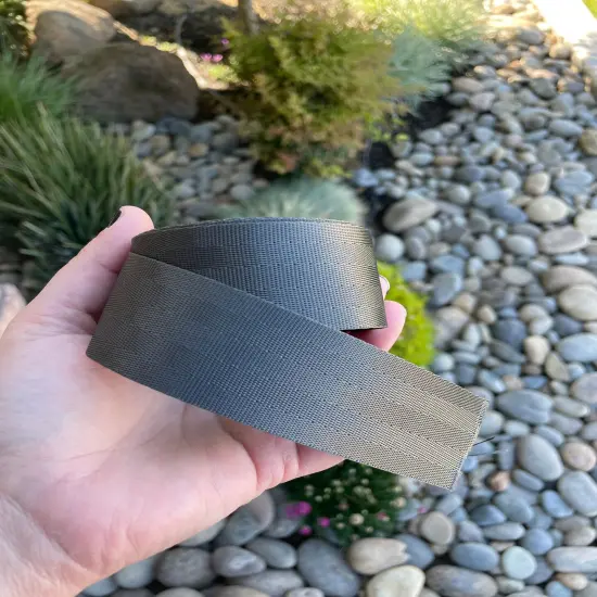 Charcoal 1.5&rdquo; Seatbelt Webbing (by the yard) {1}