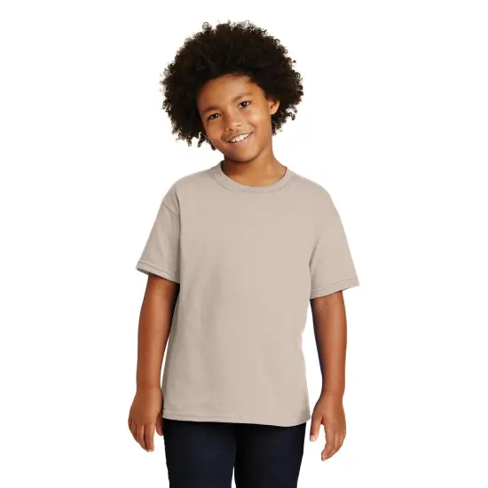 RADYAN&reg; Youth Crew Neck Short Sleeve T-Shirt Sand {1}