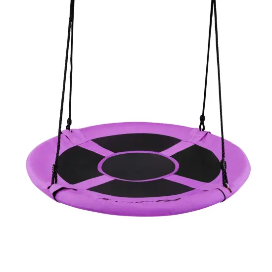 40 Inch Flying Saucer Tree Swing Indoor Outdoor Play Set Purple {1}