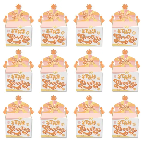 Big Dot of Happiness Stay Groovy - Treat Box Party Favors - Boho Hippie Party Goodie Gable Boxes - Set of 12 {5}