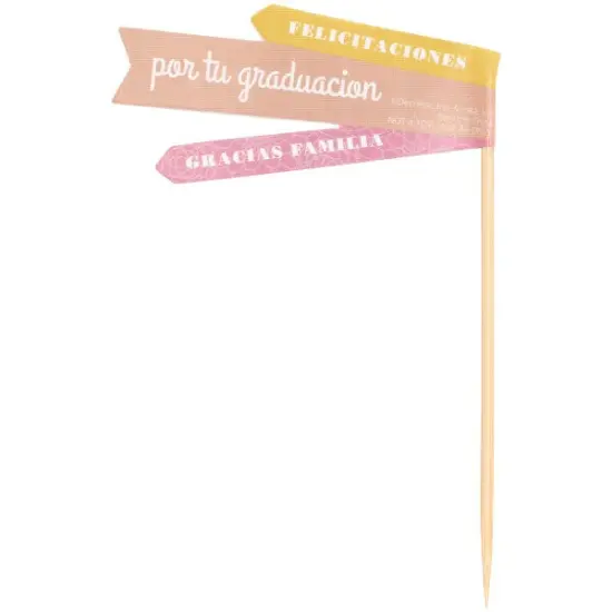 Felicitaciones Floral DecoPics Cupcake Decoration, 12ct {3}