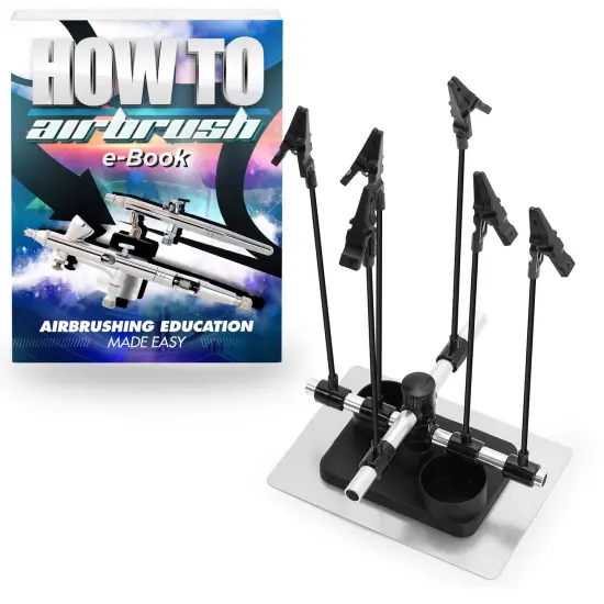 PointZero Airbrush Hobby Model Part Holder - Six Alligator Clip Stand {1}