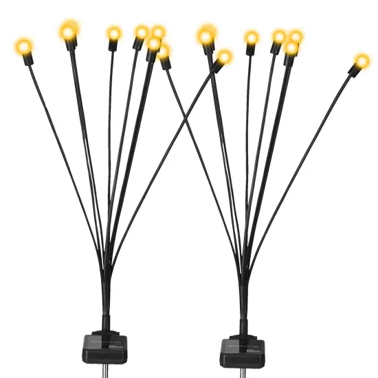 2Pc Solar Firefly Swaying Pathway Lights {2}