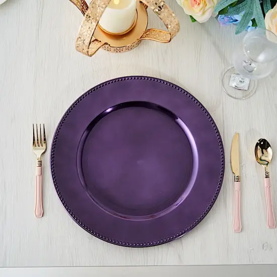 6 pcs of 13inch Charger Plates for Table Decor Purple {1}