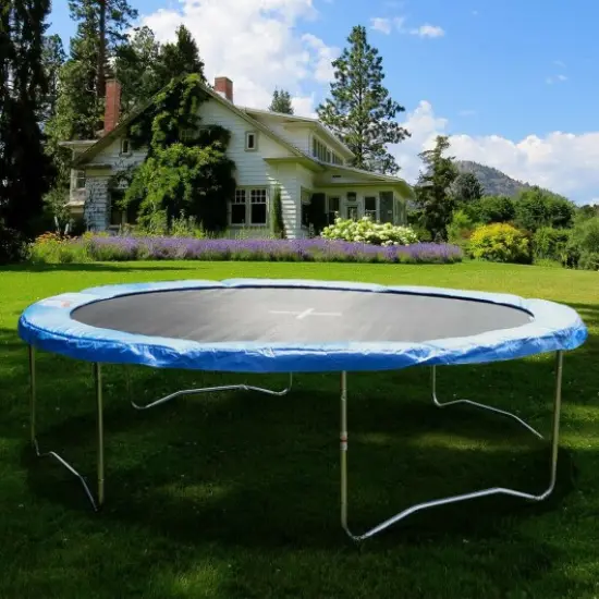 Blue Safety Round Spring Pad Replacement Cover for 15 Feet Trampoline {3}