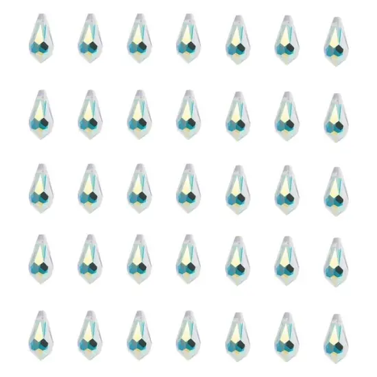 Preciosa 144-Piece Teardrop Glass Pendant, 9x18mm Crystal {3}