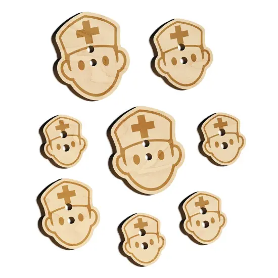 Occupation Medical Nurse Icon Wood Buttons for Sewing Knitting Crochet DIY Craft {7}