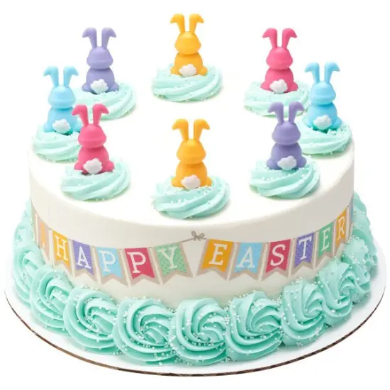 Colorful Bunnies DecoPics&reg; Cupcake Decoration, 12ct {3}