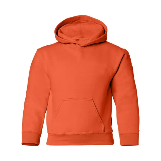 Gildan® Heavy Blend Youth Hooded Long Sleeve Sweatshirt Orange {2}