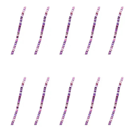Kitcheniva 6mm Heishi Beads Clay Disc Flat Vinyl DIY Jewelry 10 Strands Burgundy & purple {1}