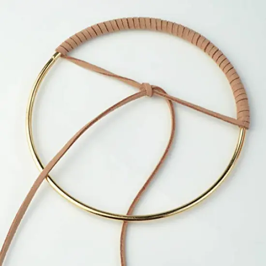 100 Yards Suede Cord, Leather Cord 2.6mm x 1.5mm Suede Lace Faux Leather Cord with Roll Spool for Bracelet Necklace Beading DIY Handmade Crafts Thread (Brown) {3}