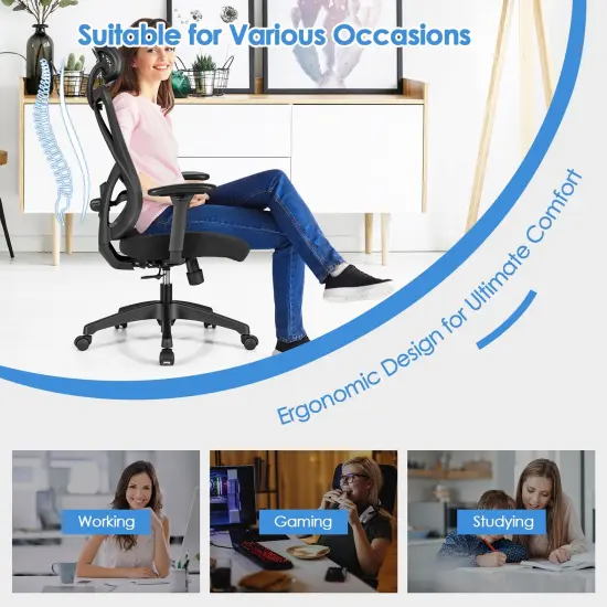 High Back Mesh Executive Chair with Adjustable Lumbar Support {3}