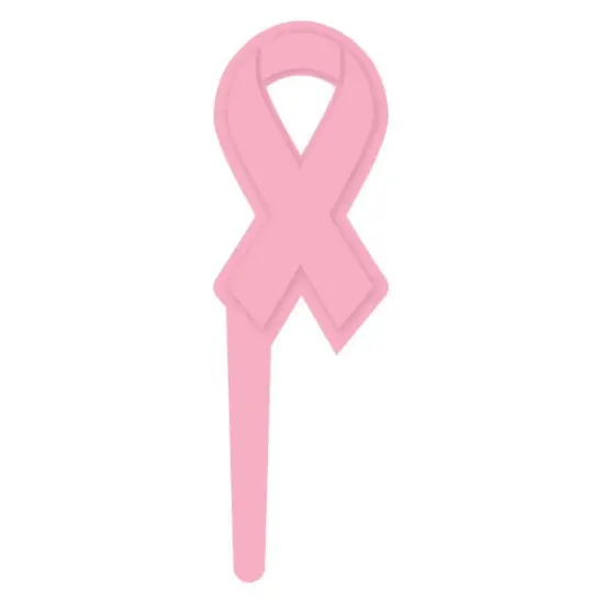 Breast Cancer Awareness Pink Ribbon&reg; DecoPics&reg; Cupcake Decoration, 12ct {2}