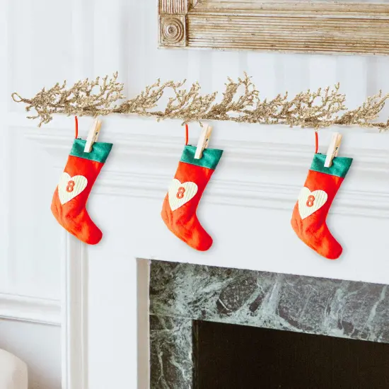 Gold Iced Twig Garland | 5-Foot | Holiday Xmas Accents | Christmas Garlands | Table & Mantel | Home & Office Decor (Set of 2) {3}