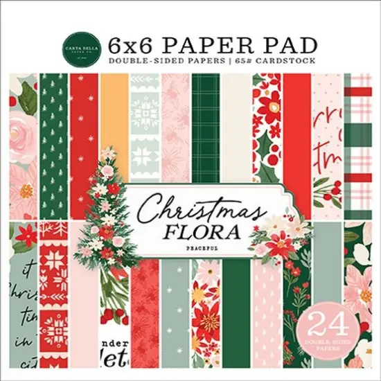 Carta Bella Christmas Flora Peaceful 6X6 Paper Pad {1}