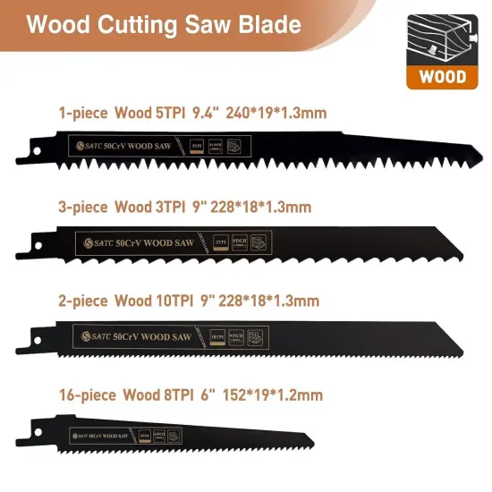 Kitcheniva Reciprocating Saw Blades 32 Pcs Pruner Saw Metal Wood Blades {2}