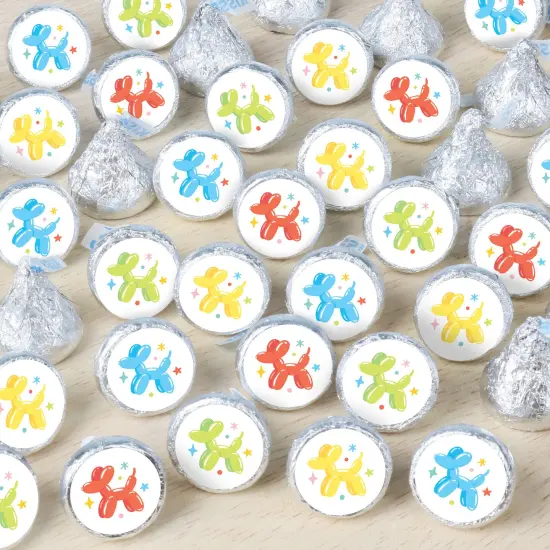 Big Dot of Happiness Balloon Animals - Happy Birthday Party Small Round Candy Stickers - Party Favor Labels - 324 Count {1}