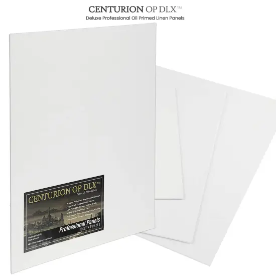 Centurion Deluxe Professional Oil Primed Linen Canvas Panels - MultiPacks of Linen Canvases for Painting, Artwork and More {6}