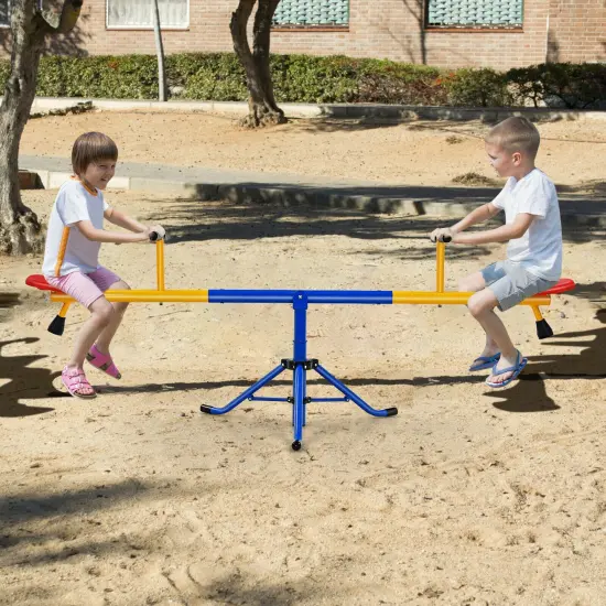 360&deg;Rotation Kids Seesaw Swivel Teeter Totter Playground Equipment {6}