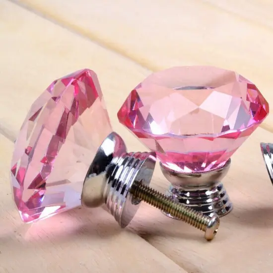 KItcheniva 10-Pcs Crystal Glass Cabinet Knob Black {5}