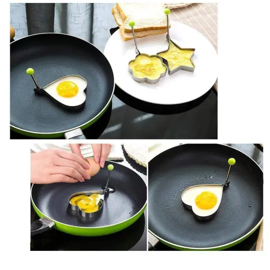 Kitcheniva Stainless Steel Egg Pancake Ring 5 Pcs {3}