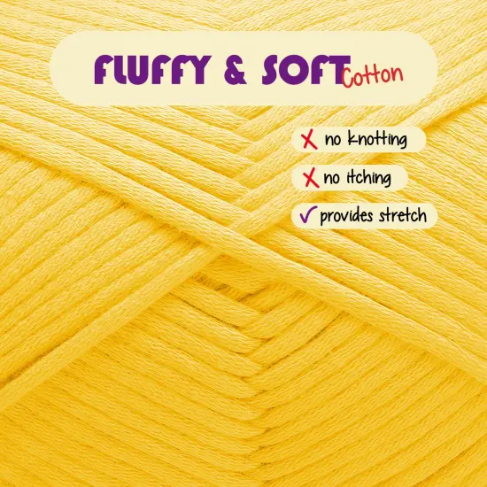 Hearth & Harbor Cotton Yarn Skeins Bright Yellow {2}