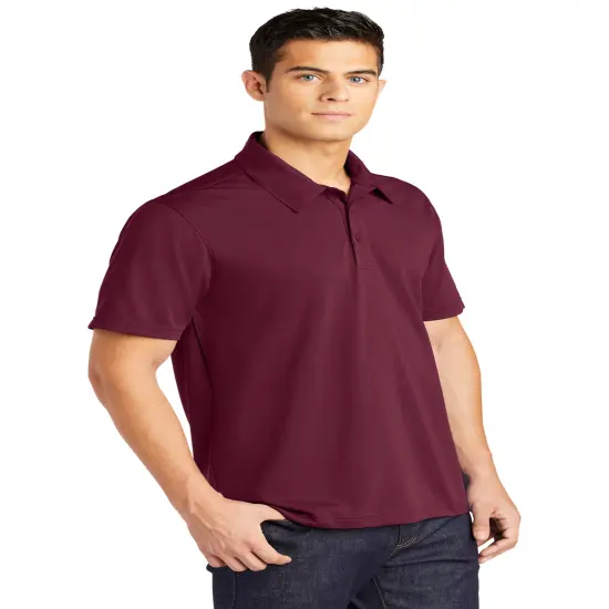 Sport-Tek&reg; PosiCharge Active Textured Collared Short Sleeve Polo Iron grey {7}