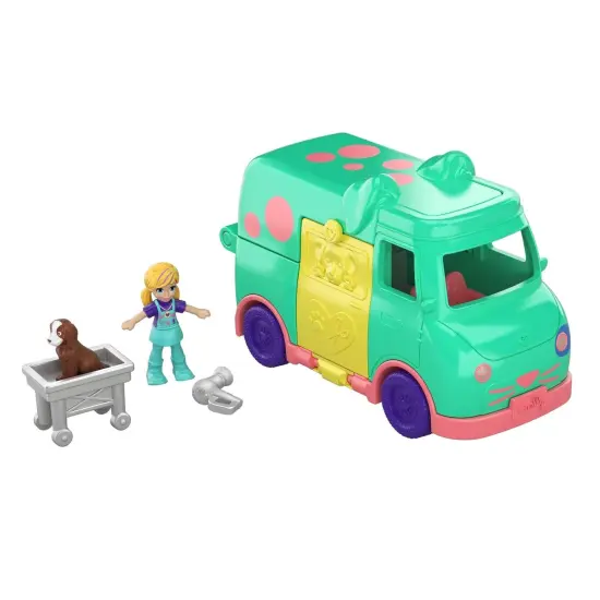 Polly Pocket Pollyville Pet Groomer Vehicle Playset {3}