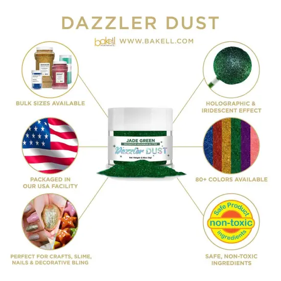 Jade Green Dazzler Dust&reg; 5 Gram Jar {4}