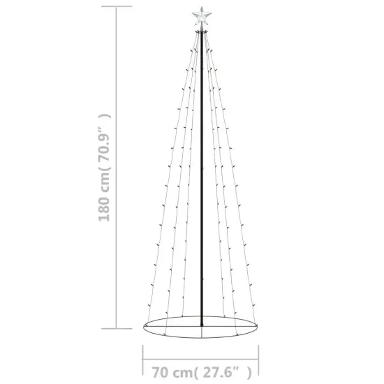 2x6 ft Christmas Cone Tree Decoration with Warm White 100 LEDs {2}