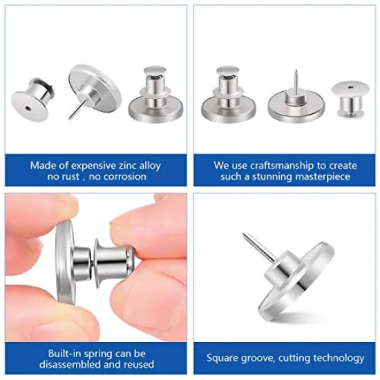 12 Sets Button Pins for Loose Jeans, No Sew and No Tools Instant Replacement Snap Tack Pant Button, Ceryvop Reusable and Adjustable Metal Pants Button Tightener {6}