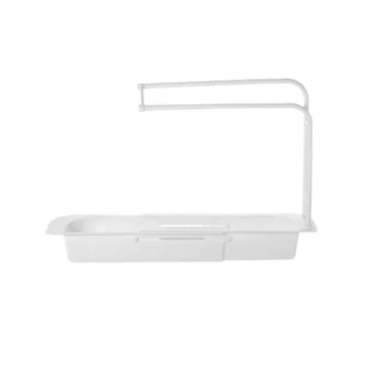Kitcheniva Sink Rack Telescopic Holder Expandable Storage Drain White {1}