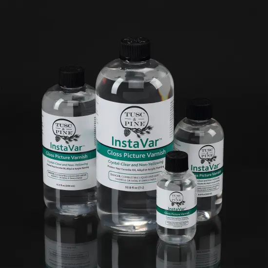 Tusc & Pine InstaVar & StudioSolv Bundle - Archival Quality Varnish & Odor-Free Solvent for Oils, Alkyds, Acrylics, & More! {3}