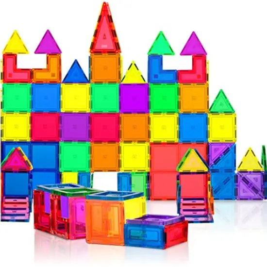 60 Pieces 3D Magnetic Blocks Tiles - Magnetic Tiles Toy Building Blocks | for Kids | Magna t Blocks {1}