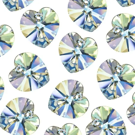 Preciosa 18-Piece Heart Glass Pendants, 10mm Crystal {3}