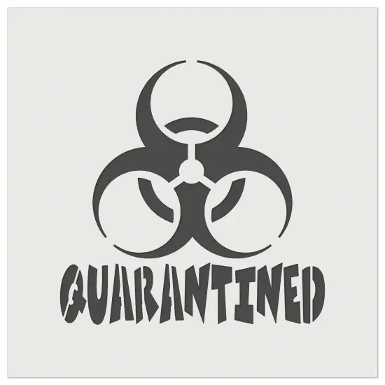 Quarantined Biohazard Symbol Wall Cookie DIY Craft Reusable Stencil {7}