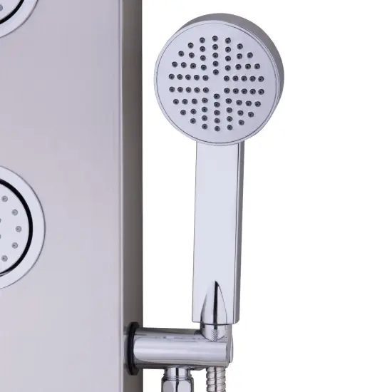 47 Inch Stainless Shower Panel with Massage Jets Hand Shower {1}