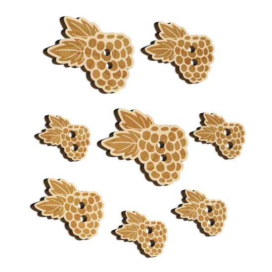 Raspberry Blackberry Fruit Wood Buttons for Sewing Knitting Crochet DIY Craft {7}