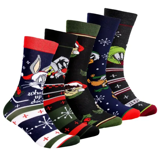 Looney Tunes Men's Holiday Crew Socks {1}