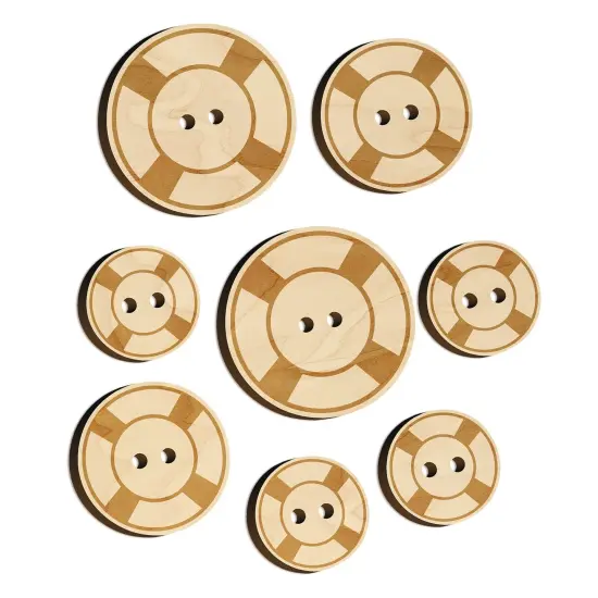 Nautical Lifesaver Wood Buttons for Sewing Knitting Crochet DIY Craft {7}