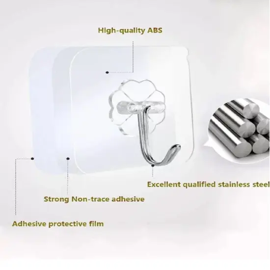 Kitcheniva 24 PCS Adhesive Sticky Hooks {5}