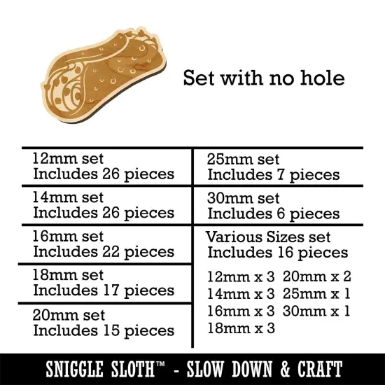 Cannoli Italian Dessert Mini Wood Shape Charms Jewelry DIY Craft {1}