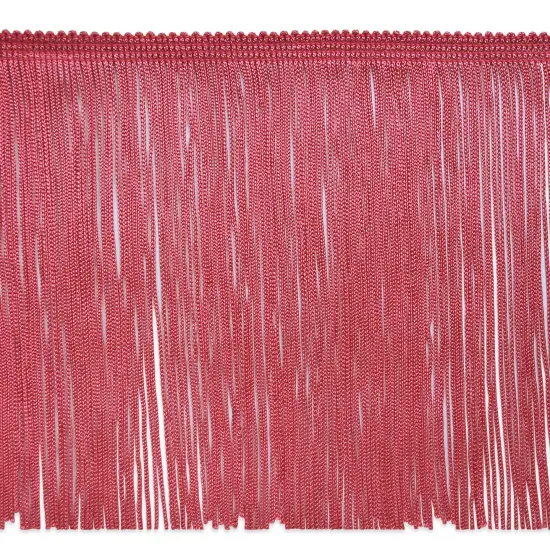 10 Yards of 6" Chainette Fringe Trim | 10 yard cut Dark Rose {1}
